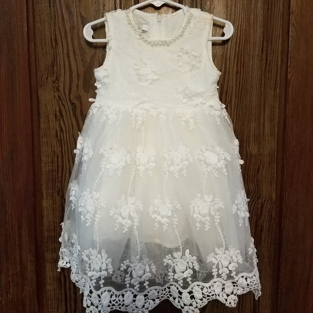 Trish Scully lace flower girl dress